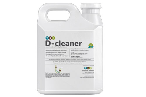 Helps clean up drain systems with running waters, rivers, large waterbodies, nallas, sewer pipelines by degrading organic poulltants
