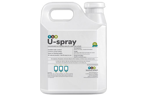 Odor control spray for waterless urinals for public & personal hygiene