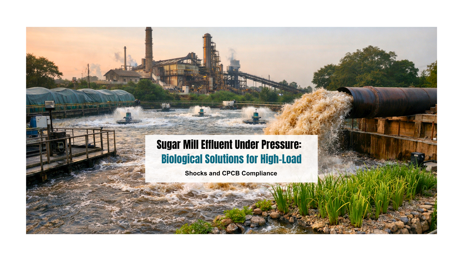 Sugar Mill Effluent Under Pressure: Biological Solutions for High-Load Shocks and CPCB Compliance