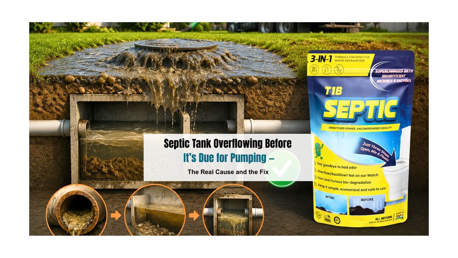 Septic Tank Overflowing Before It's Due for Pumping? The Real Cause and the Fix